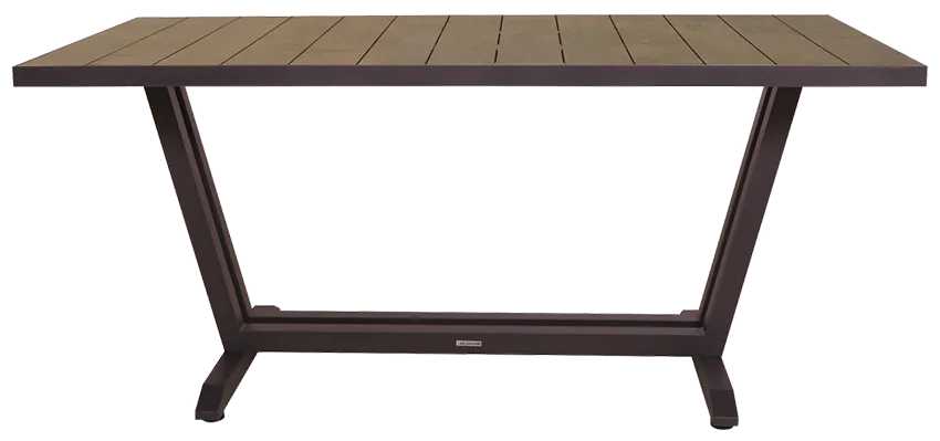 Table de jardin fixe AMAKA effet rouille 