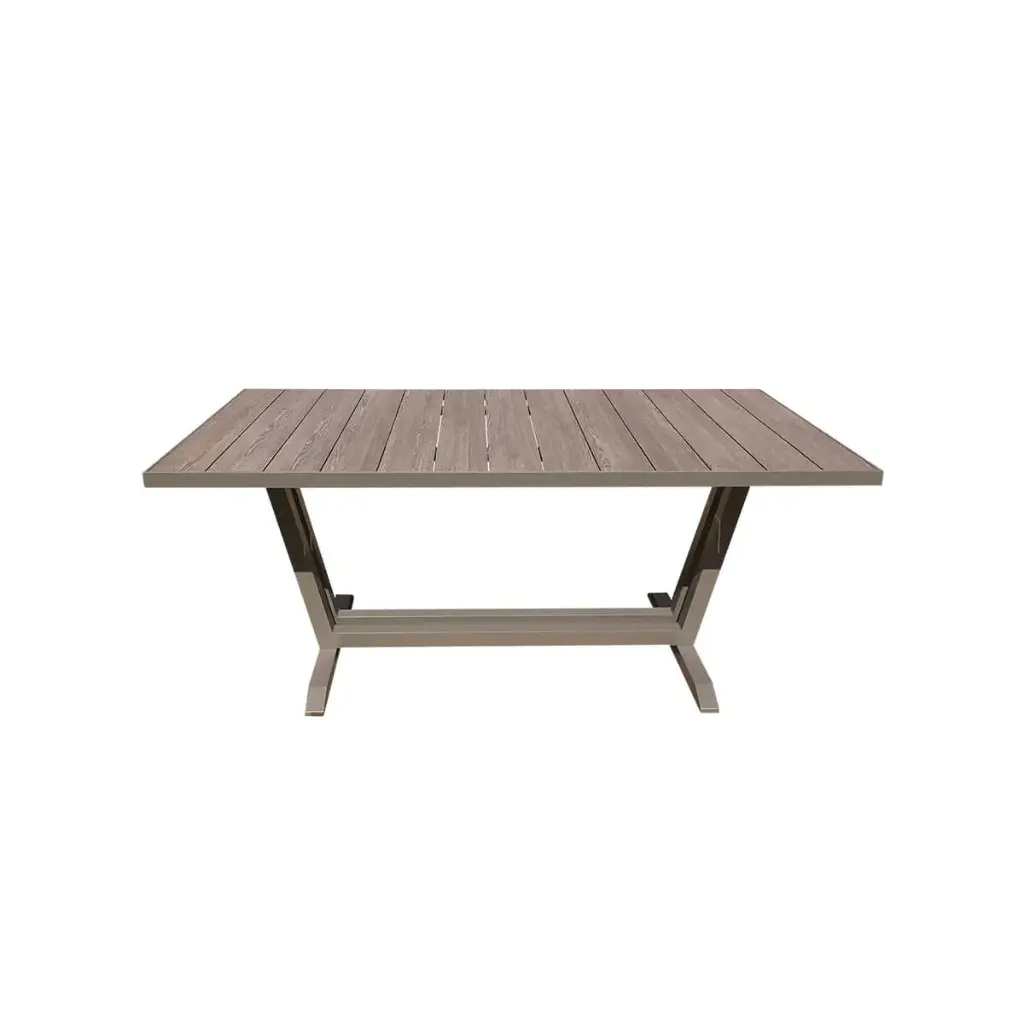 Table de jardin fixe AMAKA effet bois
