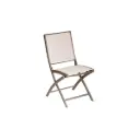 Chaise pliante KENEAH toile taupe