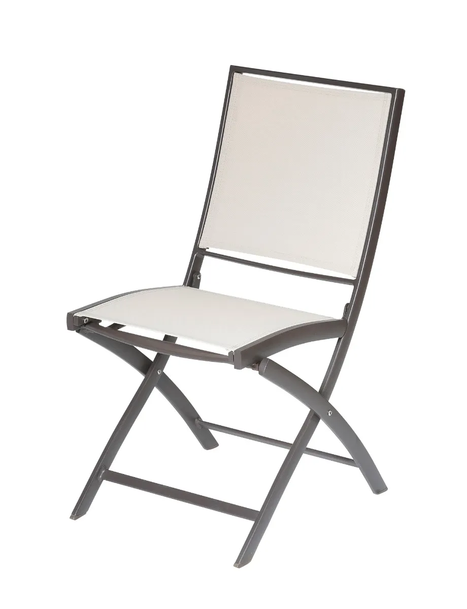 Chaise pliante KENEAH toile pvc lin