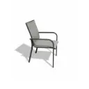 Fauteuil empilable MONATERRA toile olefin grise