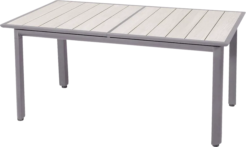Table extensible PARALLELE effet HPL ciment blanc