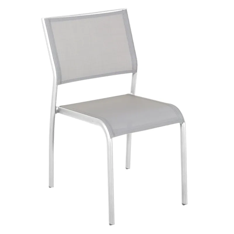 Chaise empilable TICAO en toile gris clair