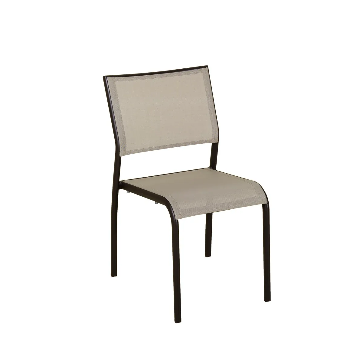 Chaise empilable TICAO toile pvc taupe