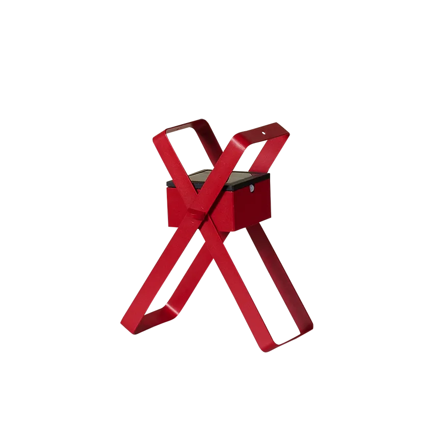 TINKA STRIPE Lampe solaire alu rouge Sans module d'éclairage