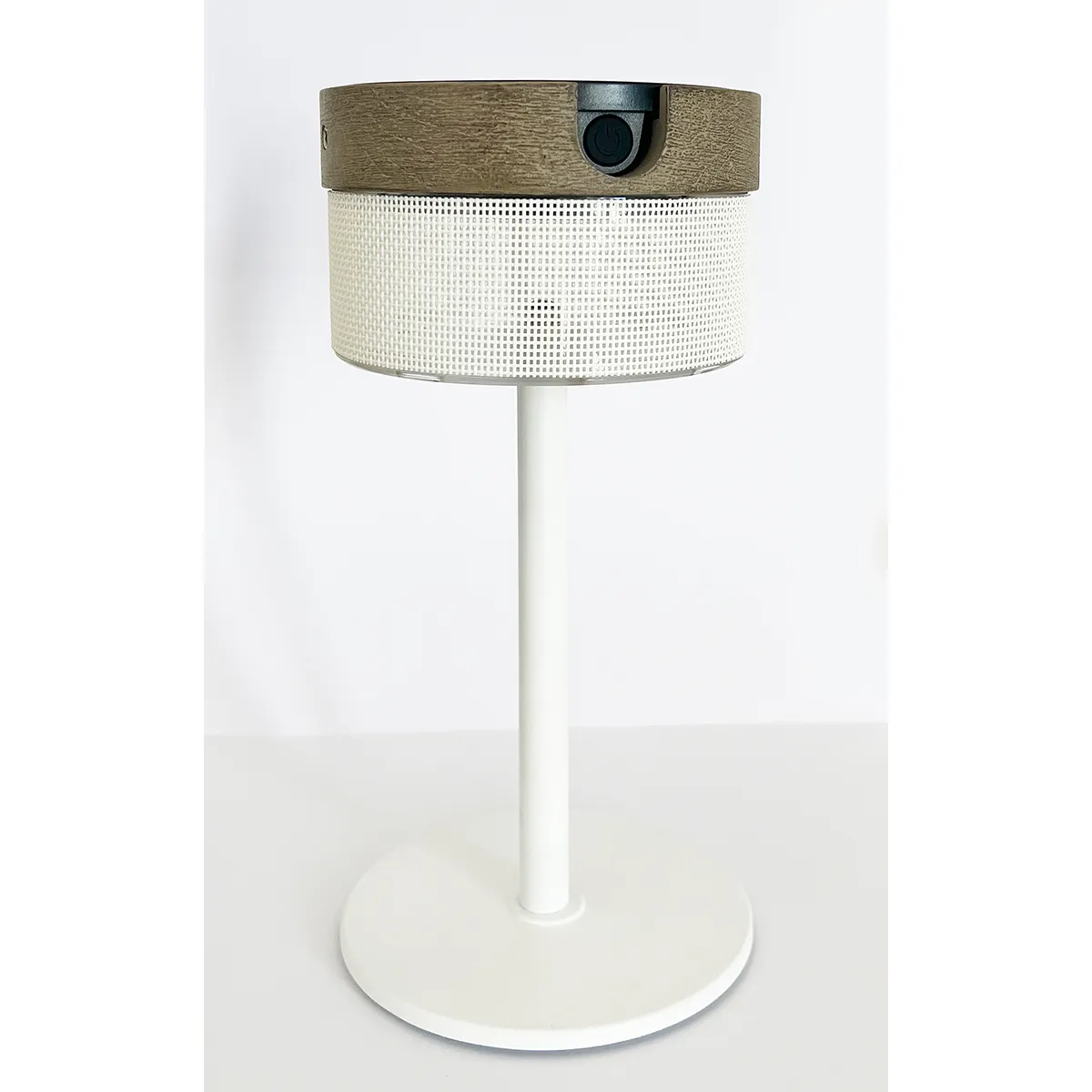 [LST0011] Lampe de table solaire BATEAK  (Aluminium blanc, Ateja blanc)