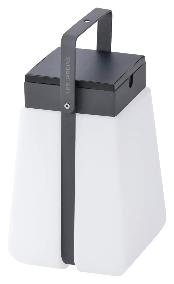 [TINK251] Lanterne solaire BUMP en rotomoulé, H.32 cm (Aluminium gris espace, C500)