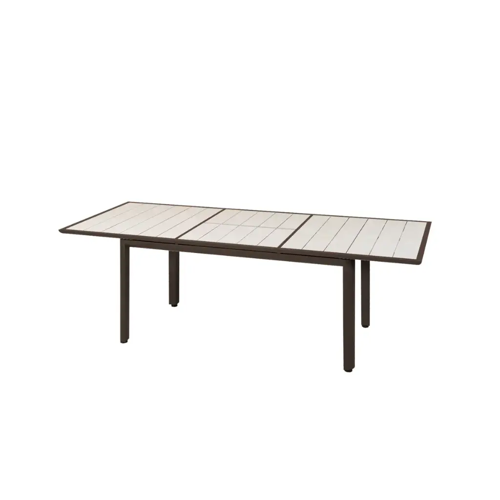 [TA03088] Table PARALLELE effet ciment blanc