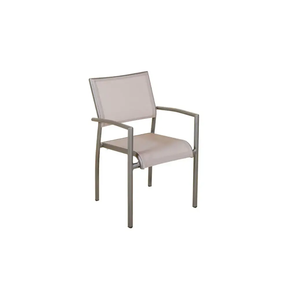 [FA21654] Fauteuil empilable TICAO toile taupe