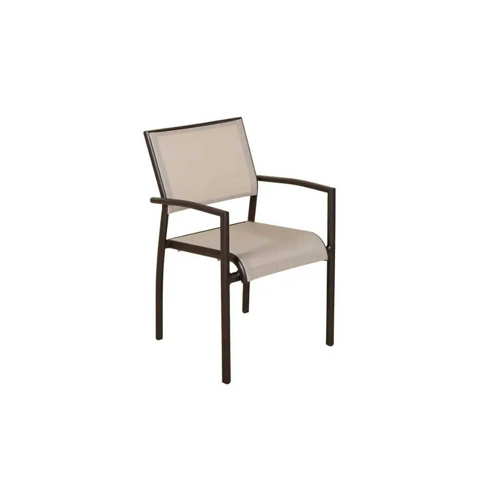 [FA21650] Fauteuil empilable TICAO toile pvc taupe